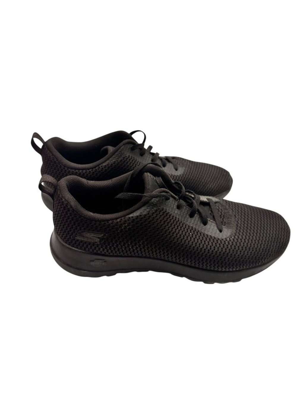 Skechers 8 Women Black Mesh Lace-Up Athletic Shoes Lightweight Casual Sneakers